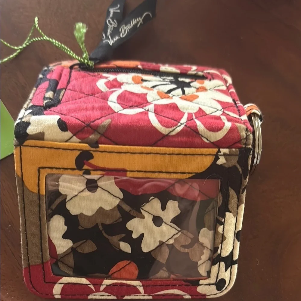 Vera Bradley Bittersweet Red and White Key Card Holder